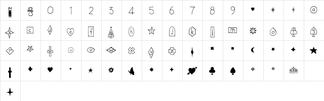 Friendship Bracelets Regular  glyph index