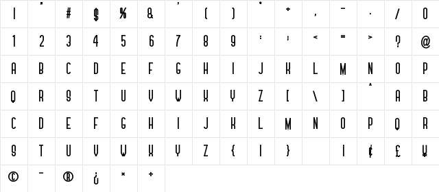 Forever Together Sans Bold  glyph index