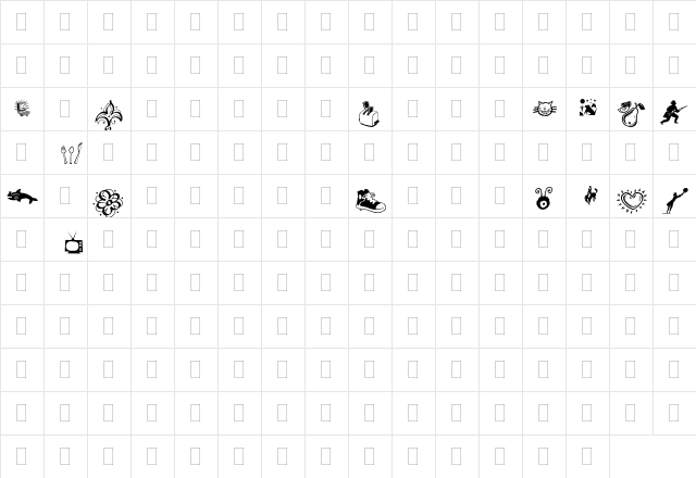 DF Demo Plain  glyph index