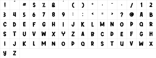Greywall Regular  glyph index
