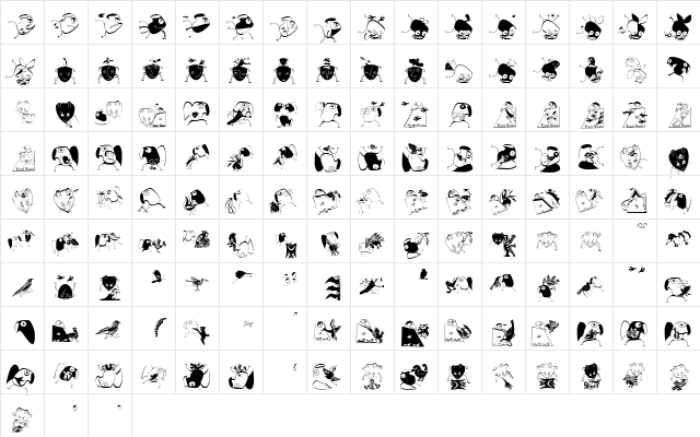 Voelkerfreundschaft Regular  glyph index