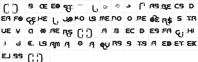 Aeos Ligature  glyph index