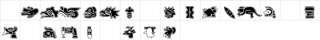 101! Aztec SymbolZ Regular  glyph index