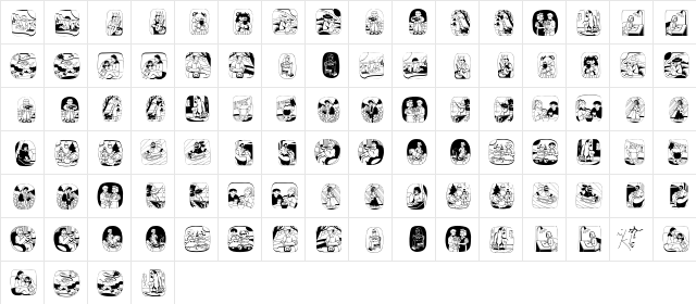 Neighbours Regular  glyph index