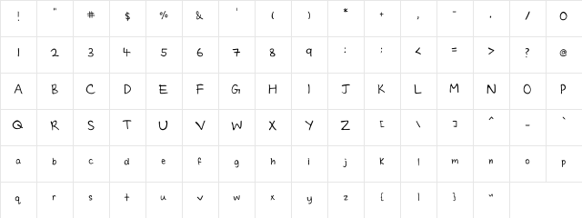 Charmie Regular  glyph index