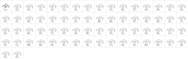 LCR Firghtful Tree Regular  glyph index