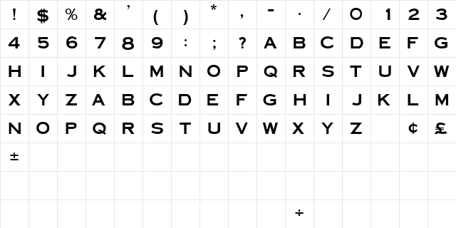 DeicesEngravedCapsSSi Regular  glyph index