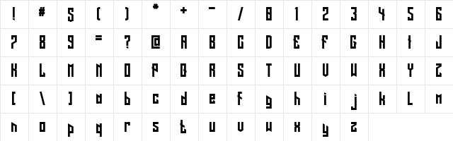 Long Shot Regular  glyph index