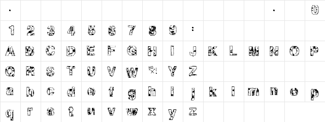 Torn Shield Regular  glyph index
