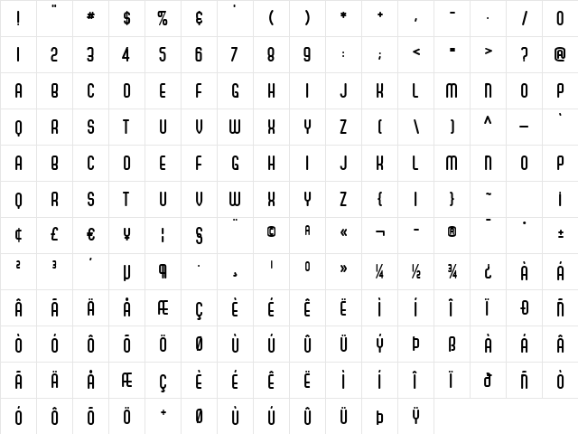 Hamburger Menu Regular  glyph index