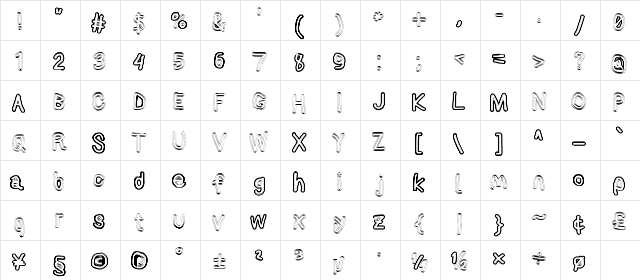 AppleStorm XbdFax  glyph index