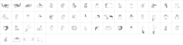 Zooland Regular  glyph index