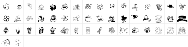 KR St Pat's 2003 Regular  glyph index