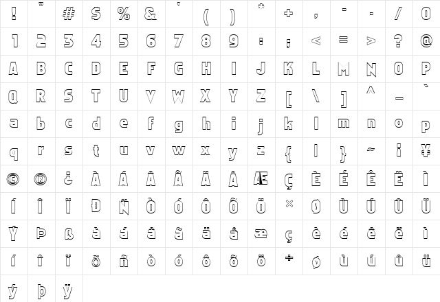 FZ BASIC 5 HOLLOW Normal  glyph index