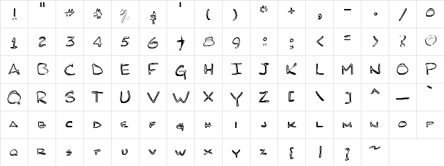 BoldLincoln Regular  glyph index