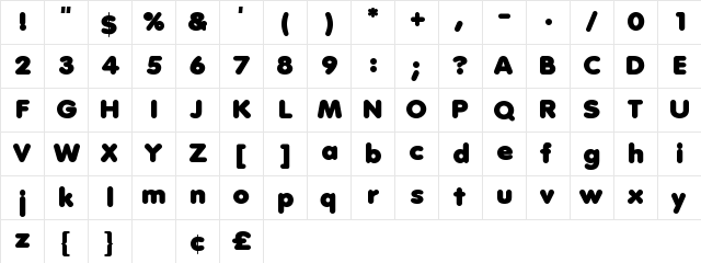 Adira Display SSi Regular  glyph index