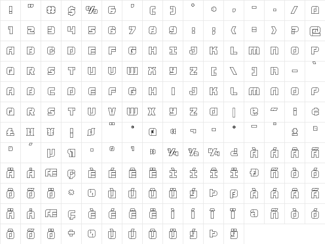 Super Submarine Outline Outline  glyph index