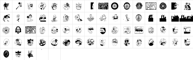 Sammelsuriart Regular  glyph index