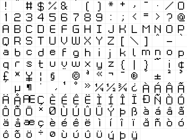 Grixel Kyrou 9 Regular Xtnd Regular  glyph index
