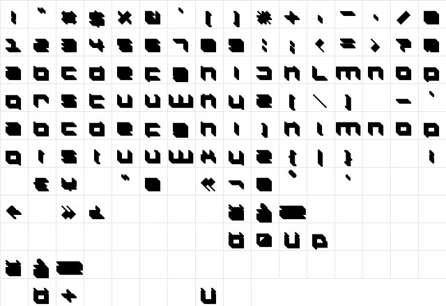 DS SQR553DR Regular  glyph index