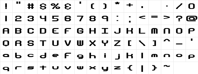Raindeers Regular  glyph index