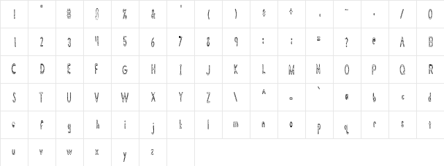 Bramalea Beauty Regular  glyph index