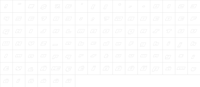 00ne Zapristi Blurred Ultra Light (for Elmoye Regular  glyph index