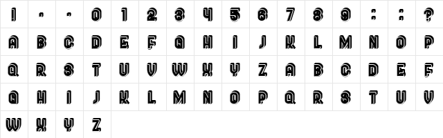 Shipman Regular  glyph index