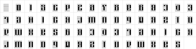 ComputerAmok Regular  glyph index
