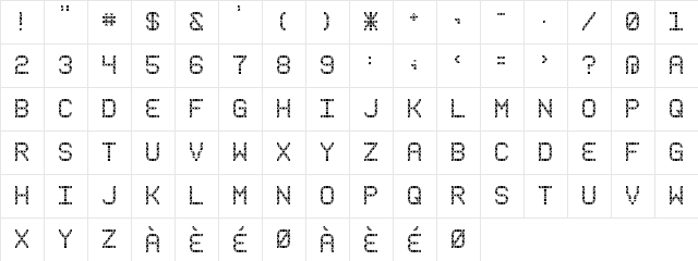 CloseCallOlympics Regular  glyph index