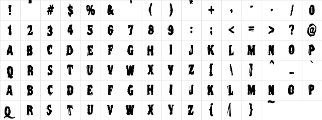 VTC Night Of The Dead CorruptCaps  glyph index