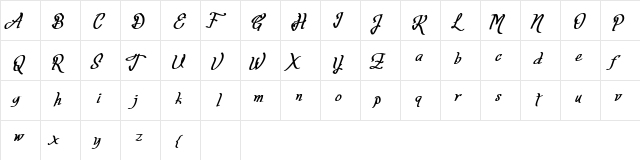 Fortuin FREE FOR PERSONAL USE Regular  glyph index