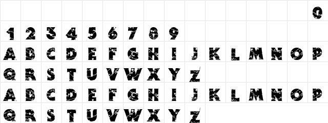 Star Struck Regular  glyph index