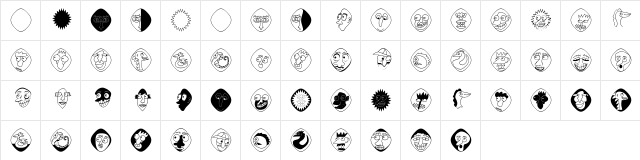 NiceNeighboursCondensed Regular  glyph index