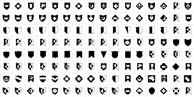 Altemus Shields  glyph index
