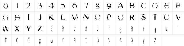 Essendon Regular  glyph index