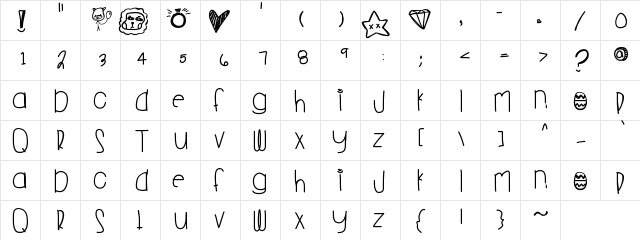 YoungFolks Medium  glyph index