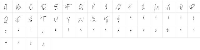 Fleurette Free Regular  glyph index