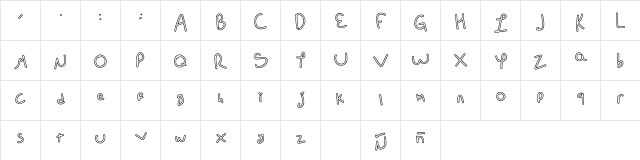 Letra Utra Invesil Regular  glyph index