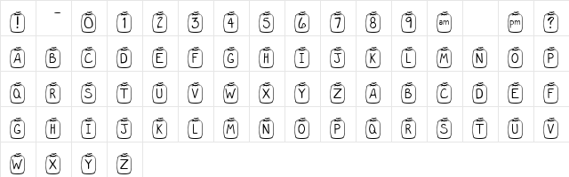 KR Sleep Over Regular  glyph index