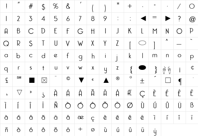 CgCaponeLight Medium  glyph index