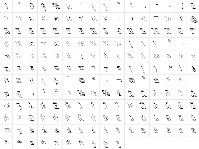FZ BASIC 53 HOLLOW LEFTY Normal  glyph index