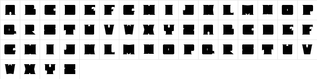 I Shot The Serif Regular  glyph index