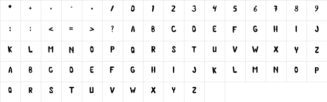 Chilmic Free Regular  glyph index