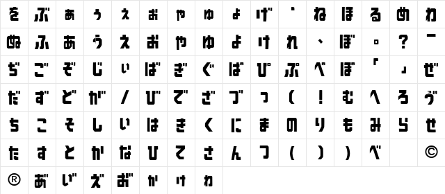 SardinenHR Regular  glyph index