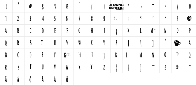 RGMB 6044 Str Regular  glyph index