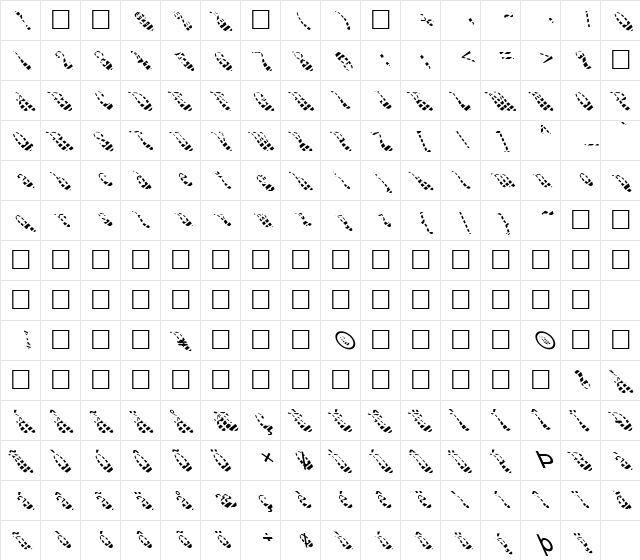 FZ JAZZY 17 STRIPED LEFTY Normal  glyph index
