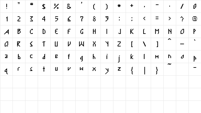 KooKooSSK Regular  glyph index