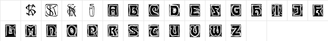 KinigKap Regular  glyph index