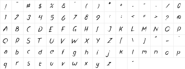 North Djakarta Regular  glyph index